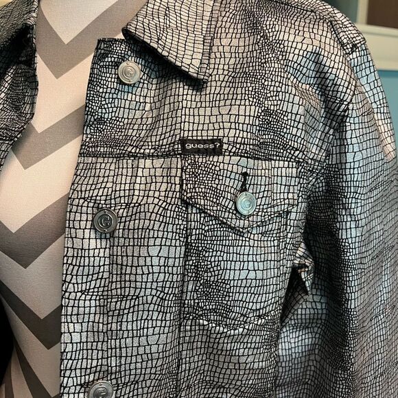 Guess Silver Jean Jacket - Picture 2 of 10